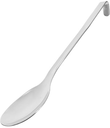 DECOMELODY Cuchara Grande Diseño Ergonómico Gancho para Servir Porciones de Acero Inoxidable Resistente al Lavavajillas Adecuado para Cocinas Comerciales y Buffet