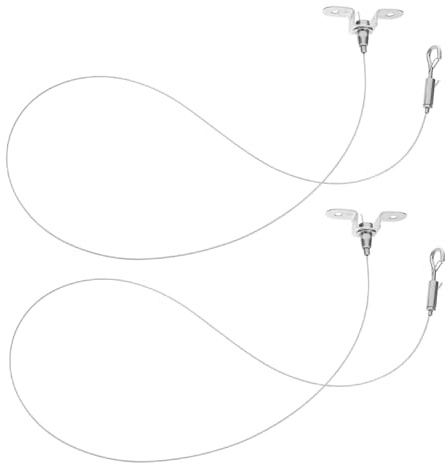 Operitacx Kit De Câbles De Suspension Avec Crochet De Levage 2 Pièces Fil Pour Photos Fil Pour Lampe Corde Pour Lampe Corde De Sécurité Câble En