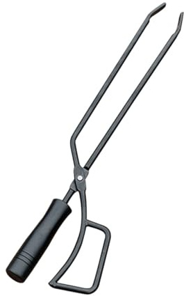 SHINEOFI Pince à Longue Fer Robuste Pince Barbecue Multifonction pour Camping et Barbecue Extérieur Poignée Solide Antidéformation Outil Pratique pour Braises et Bûches