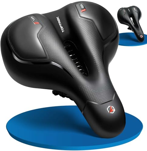 toptrek Cykelsadel män kvinnor bekväm mjuk, 2026 ny uppgradering cykelsits andas stötdämpande ergonomisk cykelsadel, smärtfri cykling, för e-cykel MTB vägcykel stadscykel