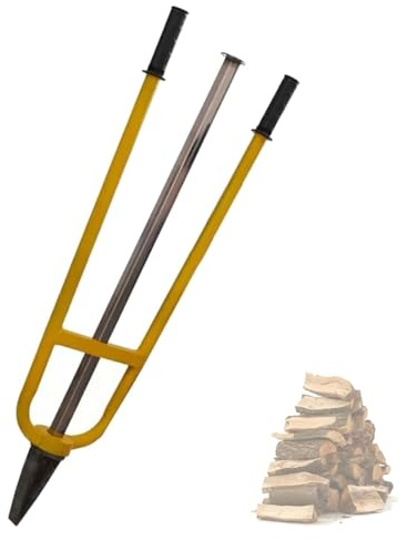 Tröghetshandhållen vedklyver, manuell vedklyver med slät stång, skjutverktyg for vedklyvning med ergonomiska handtag, for öppen spis, lägereld och utomhusbruk(Small)