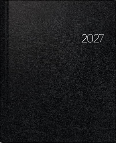 BRUNNEN Buchkalender Mod. Manager Wt 7 weektimer 2027 | 210×260 mm, Kunststoff, schwarz | 21×26 cm, Kunststoff, schwarz