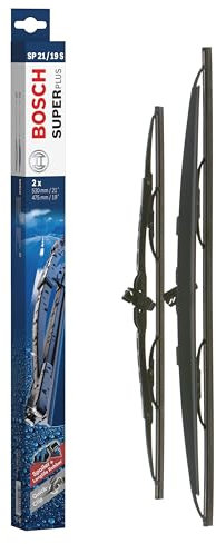 Bosch Wiper Blade Super Plus Spoiler SP21/19S, Length: 530mm/475mm − Set of Front Wiper Blades