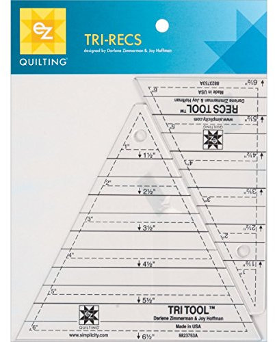 EZ Quilting Tri-Recs Tools Acrylic Template, Clear, 6 inch