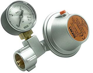 GOK Niederdruck Caravanregler 1,5 kg, 50mbar mit Manometer