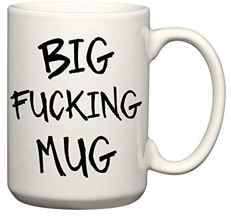 60 Second Makeover Limited Adult Humour Big Fucking Mug 15oz Novelty Oversized Large Mug for Hot Drinks Large Tea Present Gift Cup Christmas Funny Ceramic Offensive Present Swear