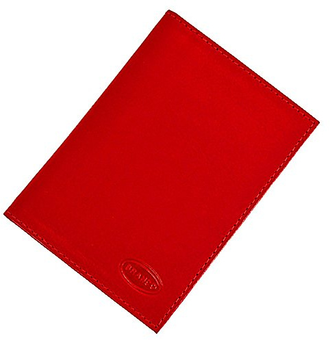 GoBago Leder Ausweishülle Ausweisetui Ideal fürs Auto Basic Ausweismappe Etui (Rot)