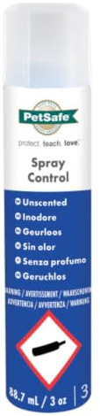 PetSafe Spray Control Refill Can, Anti Bark, Training Dogs, 88 Ml Of Anti Barking Spray Deterrent - Stain Free Formula - Unscented