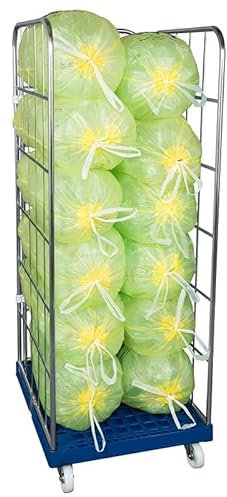 ABROLLWERK Rollbehälter 3 seitig - Gitterwagen mit Rollen für Transport und Aufbewahrung - Transportwagen 500kg Tragkraft - robust & leicht lenkbar - Rollwagen mit 724x815x1830 mm Nutzvolumen