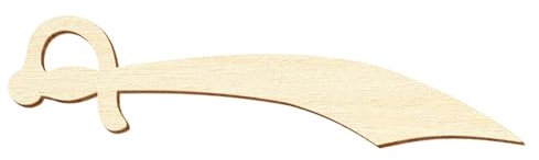 Machete in legno – Decorazione fai da te 5 – 50 cm, dimensioni: 44 cm, confezione include: 1 pezzo