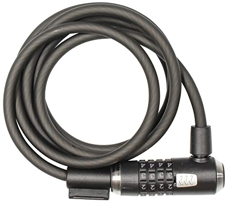 Kryptonite KryptoFlex Bike Lock Cable, 2FT/6FT/10FT Long 12mm Thick Heavy Duty Braided Steel Cable Anti-Theft Security Lock for Outdoor Equipment, Combination/Key Bike Lock