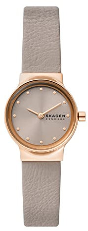 Skagen Freja Lille Damenuhr, Quarz-Zweizeigerwerk mit Edelstahl- oder Lederarmband