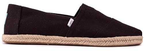 TOMS Herren Alpargata Rope Classic Flacher Slipper, Total Black, 43 EU