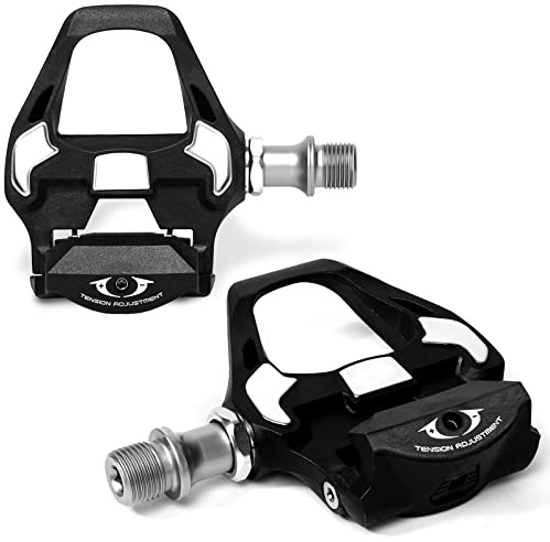 BUCKLOS SPD-SL Pedals PD-R8000 Road Bike Pedals - Bicycle Clipless Titanium Sealed Bearing Nylon/Aluminium Ultegra Clip Pedals Compitable with Shimano SPD-SL Cleats for Indoor Cycling (9/16)