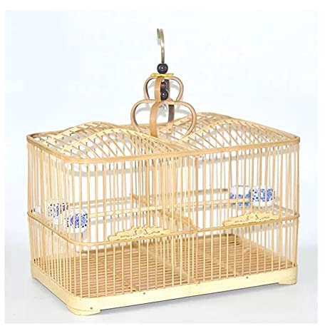 SUNESA Vogelvoliere vogelkäfige Der Käfig besteht aus Holz mit reinem handgefertigter quadratischer Käfig und roter Akazien-Vogelkäfig Vogelhaus (Color : Primary Colour)
