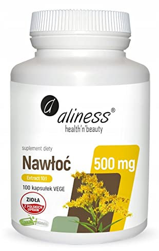 Aliness Goldrute 500mg Extrakt 10:1, Urinäres System, Nahrungsergänzungsmittel mit Pflanzenextrakten, 100 kapseln