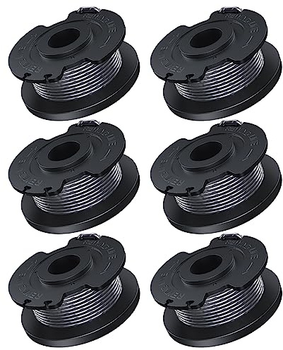 YWTESCH Ø1,6 mm-5m Länge Ersatzspule Kompatibel mit Bosch Geeignet für Akku Rasentrimmer EasyGrassCut,Enthält 6 Stück F016800569 Fadenspule