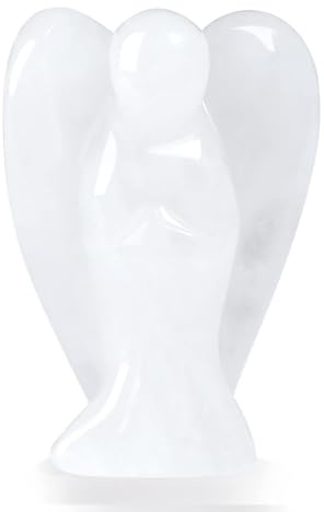 XIANNVXI Bergkristall Stein Schutzengel Kristalle Engel Figur Heilung Kristall Edelsteine Poliert Steine Statue Reiki Angel Figur Schutzengel Geschenk