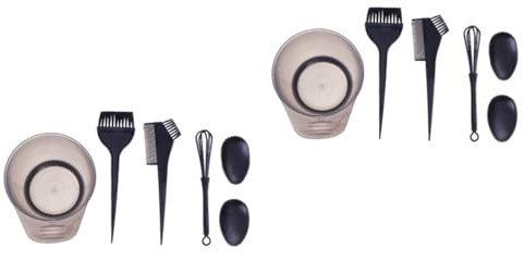 Angoily 2sätze Haarfärbe Und Styling Farbschale Pinsel Ohrenschutz Und Mischwerkzeug Praktisches Haarfärbe-kit Für Salon Und Heimgebrauch Zufällige Bürstenfarbe