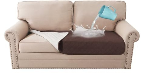 Gluhbirnen Sofaschutz Hund, Sofabezug Wasserdicht, Sofadecken für Sitzfläche, Sofa Überzug Wasserdicht, Sofaüberwurf, Geeignet für Kinder, Haustiere, Hunde, Katzen, Braun, 157 * 88CM
