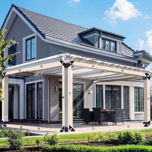 Thorkok 6.5×16.5FT Clear Tarps Heavy Duty Waterproof Tarp 12Mil Transparent Tarp Outdoor Garden Rainproof Covering Thick Anti-Tear Clear Tarp PVC Tarpaulin with Rope for Pergola Greenhouse