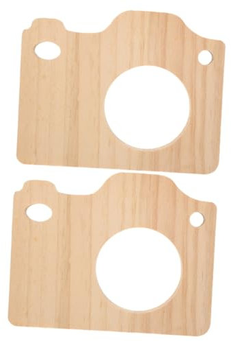 Alasum 2stücke Adorable Wooden Camera Ornament Holzspielzeug Für Kinderzimmer Und Wohnraumdekoration Handgefertigte Kamerafigur Für Stimmungsvolle Für Schreibtisch Und