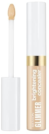 Revlon Glimmer Brightening Concealer, Liquid Under Eye Makeup, Made with Caffeine, Vitamin C, & Stevioside, 125, 0.3 fl oz