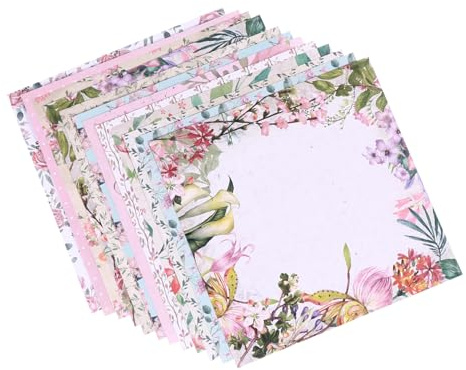 DIYEAH Blätter DIY Gemustertes Papier Gemustertes Bastelpapier Rosentapete Geschenkpapier Karton Muster-bastelpapier Papier Machen Dekorative Karten Neutral Säurefrei Colorful