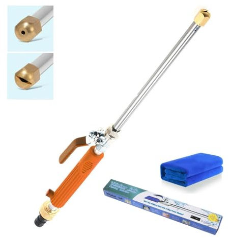 Jetson Hochdruckreiniger, Jetsono 2-in-1-Hochdruckreiniger, Jetdüse, 2-in-1-Hochdruckreiniger, schnurlose Hochdruck-Wasserstrahler, Gartenschlauch in Druckwasserpistole (orange)