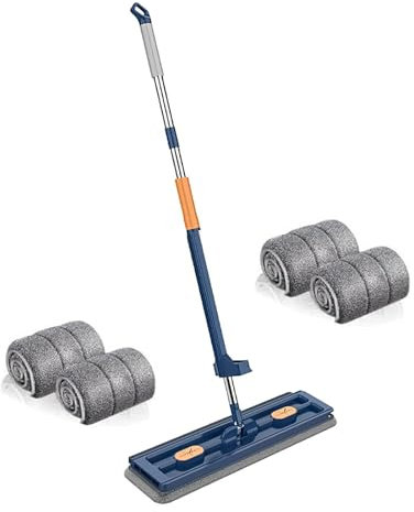 HNsdsvcd Trapeador plano grande de microfibra para piso, tobogán autónomo para herramientas de limpieza
