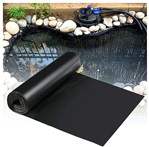 0.12mm Pond Liner Film Black HDPE Garden Pool Membrane Waterproof Backyard Koi Pond Liners for Fish Ponds Landscaping Water Feature Streams Fountains 2.5x6m 4x6m 5x10m 6x8m 7x10m 10x10m (Size : 4x12m