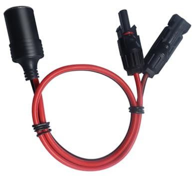 Supkancl 50cm 12AWG Auto Zigarettenanzünder Buchse auf Solarpanel Stecker 30A Netzteil Adapter Stecker Buchse Batteriekabel