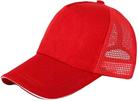 Generisch Cappy Kinder Jungen, Basecap Kinder Jungen Unisex Baseballcap Outdoor Kappe Baumwolle Verstellbar Baseballkappe Sport Baseball Cap Sommer Sonnenschutz Sommermütze Baby Mädchen Rot 6 Jahre