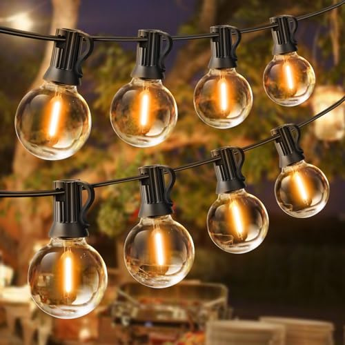 Kerry 15M G40 Mains Powered Outdoor Festoon Lights, 25+2 LED Bulbs (1W)