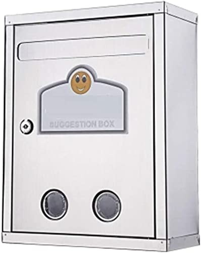 buzon, Buzones exteriores con cerradura for montaje en pared vertical, resistentes al óxido y a la intemperie, con llave de buzón residencial, color blanco
