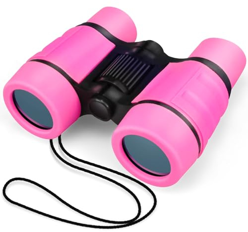Children Binoculars for Girls Age 3-8 Year Old 4x30 High Resolution Telescope Binoculars for Kids for 3 4 5 6 7 8 Girls Outdoor Toys Gifts for Girls Birthday Present Gifts Age 3-8 Year Old