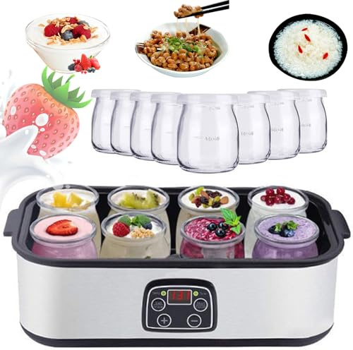 Yogurtera automática de 1400 ml, máquina eléctrica multifunción para Yogur orgánico, natto, Ideal para Hombres y Mujeres.