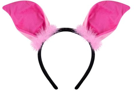 Chatonshen 3 Stück Schweineohren Haarreif Haarreifen Tierohren Verkleidung Haarschmuck Polyester Komfortabel Langlebig für Fasching Maskenball Rollenspiel, Rosa