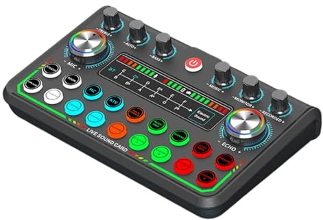 ZEPFJHE USB Podcast Music Studio Live Broadcast Soundkarte Dynamisches Mikrofon Hifi für Streaming und Gaming Professionelle Karte