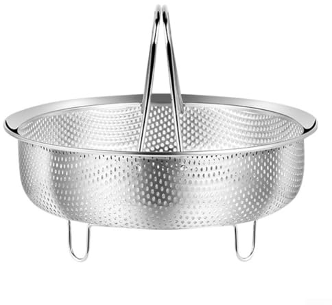 NexRen Insert vapeur en acier inoxydable 304 pour casseroles, paniers vapeur, autocuiseurs, diamètre réglable 14 tp 24 cm, passe au lave-vaisselle, argenté (XL)