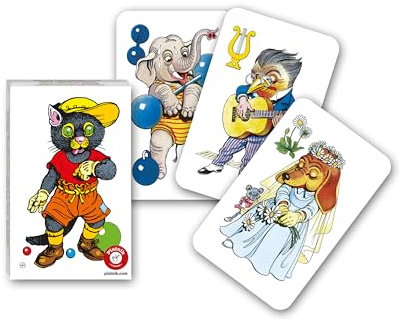 Piatnik 4272 - Kartenspiel Schwarzer Peter - Tierbilder, Schwarz