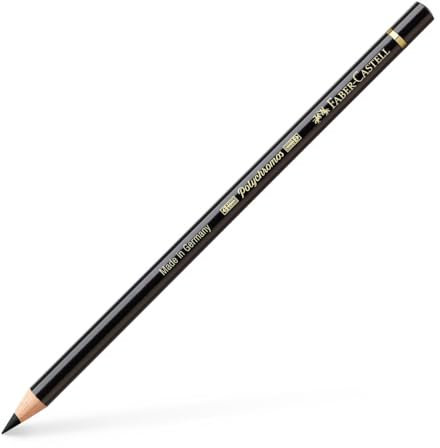 FABER-CASTELL 110199 - Farbstift Polychromos, schwarz, Farbnummer 199
