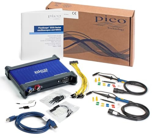 Pico Technology PicoScope 3206D Oszilloskop 2 Kanal MSO Mischsignalsysteme 200 MHz USB Digitaloszilloskop inkl. 2 Kanäle, Tastköpfen und PS7 Software für Windows, Mac, Linux