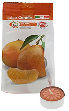 Cereria de Giorgio jus de Bougie Chauffe-Plat Parfumées aux Fruits, Cire, Orange, 3.8 x 3.8 x 1.6 cm, 12 unités