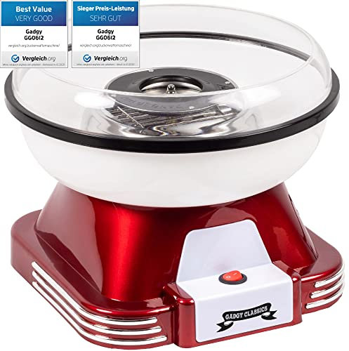 Gadgy Machine à Barbe à Papa - Machine à Barbe à Papa Rétro - Machine à Barbe à Papa Maison pour Fêtes d'Anniversaire d’Enfants – S’Utilise avec du Sucre ou des Bonbons