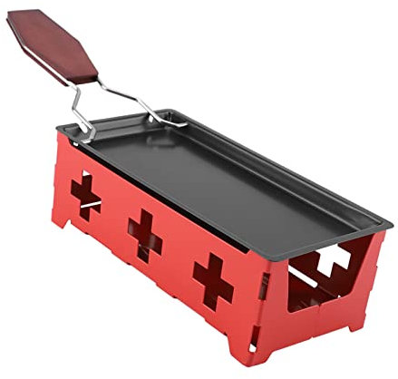 Formaggio Raclette Rotaster Forno antiaderente portatile Set di stoviglie in legno Maniglia in casa Cucina Utensile per grigliare con spatola