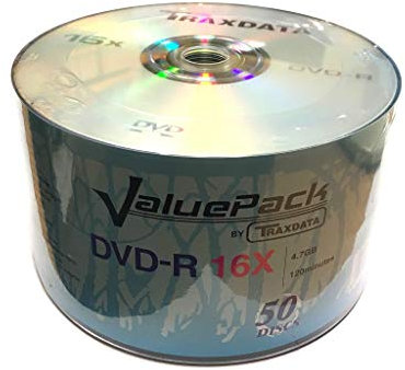 Traxdata 50 Ritek ValuePack 16x DVD-R 4.7GB 120 minutes (Shrinkwrap)