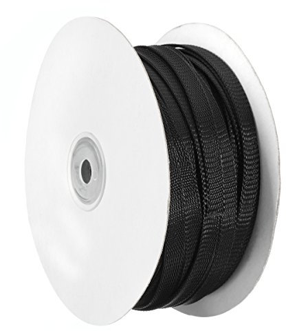 TuToy 30M 8Mm / 10Mm / 12Mm / 15Mm / 20Mm ausziehbarer Kabelschlauch Geflechtschlauch Schwarz - 15Mm