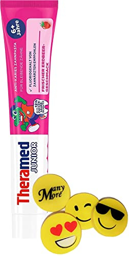Theramed Junior Erdbeer 75ml 10x Zahncreme + 1 Gratis Radierer von ManyMore*