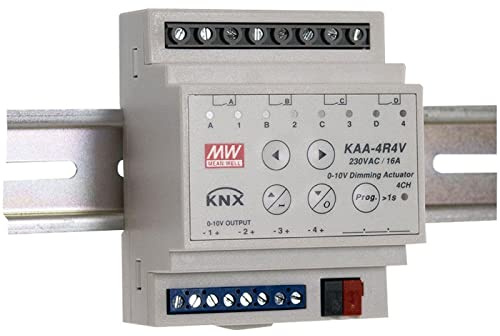 KNX 4 Kanal Dimmaktor MEAN WELL KAA-4R4V-10 4 Kanäle je 10A LED Dimmer 0-10V